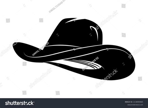 Vintage Western Cowboy Hat Silhouette Vector Royalty Free Stock