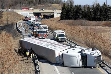 Truck Rollover Snarls Traffic For Hours On Linc To Westbound 403 Ramp