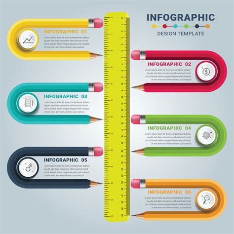 Diseño De Plantillas De Infografías Educativas Creativas Con Escala Y Lápiz Curvo 16896003