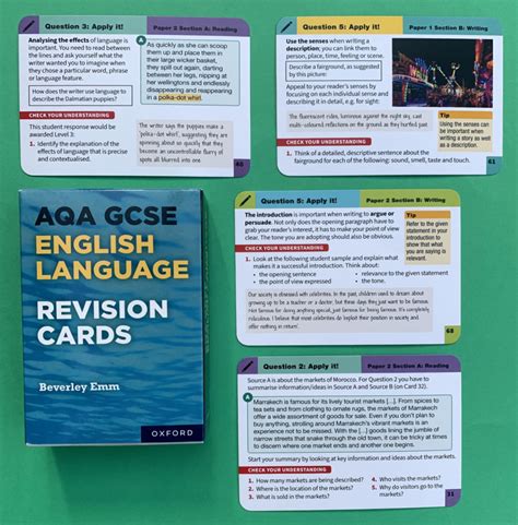 AQA GCSE English Language Revision Cards | ofamily learning together