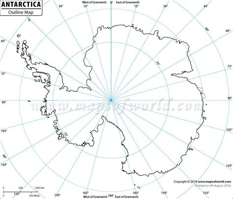 Blank Outline Map Antarctica