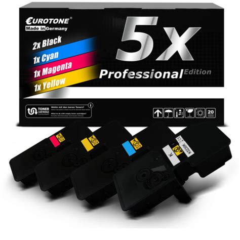 5x Eurotone Pro Cartridge For Kyocera Ecosys M 5526 Cdw P 5026 Cdn P