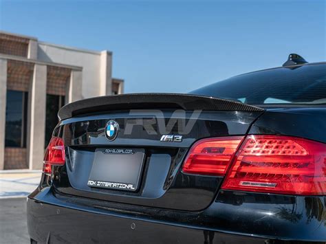 Rw Carbon 2008 2013 Bmw M3 E92 Performance Style Carbon Fiber Trunk Spoiler German Muscle