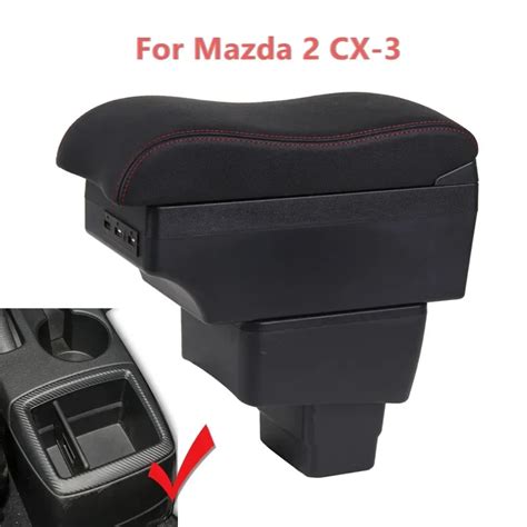 Armrest Box For Mazda 2 CX 3 CX3 2018 2019 2020 Leather Arm Rest Center