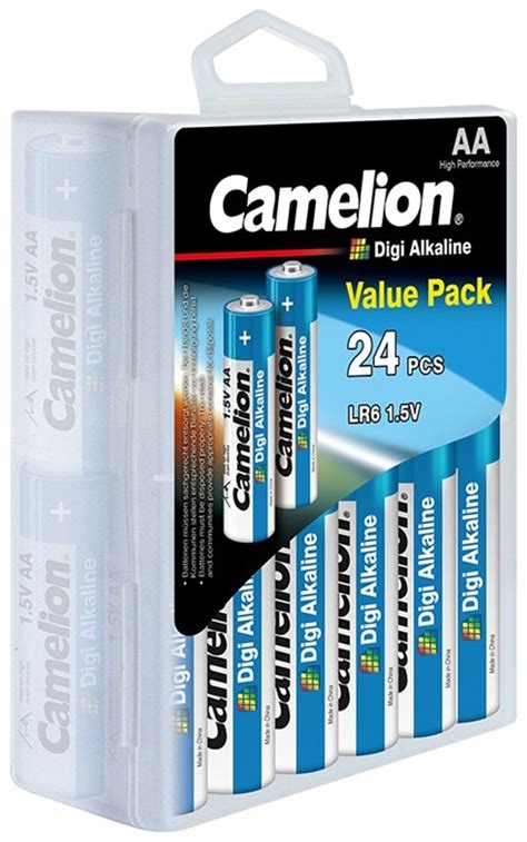 Купить Батарейка AA Camelion Plus Alkaline LR6-PB24 24 шт в Алматы ...