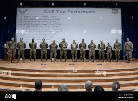 Airmen From The Th Air Expeditionary Wing Pose For A Group Photo