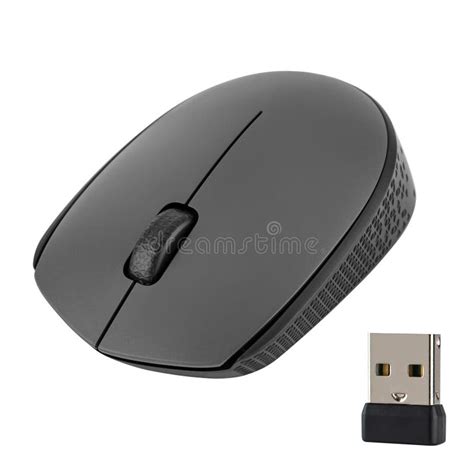 Wireless Optical Mouse For Computer White Background In Isolation