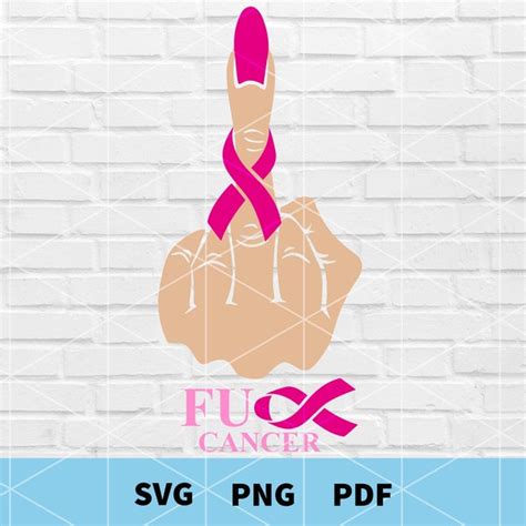 Cancer Middle Finger Svg Etsy Canada