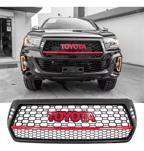 Parrilla Toyota Hilux Platinum Revo Rocco Trd Led Laterales Meses Sin