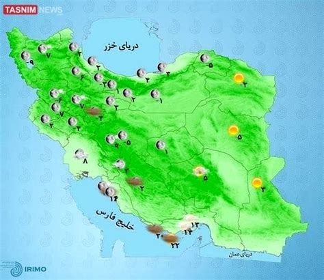 ورود سامانه بارشی از امروز کدام استان ها بارندگی دارند؟ نقشه