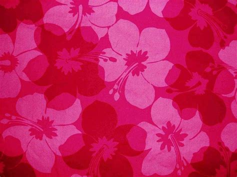 Download Pretty Pink Hibiscus Flower Pattern Wallpaper