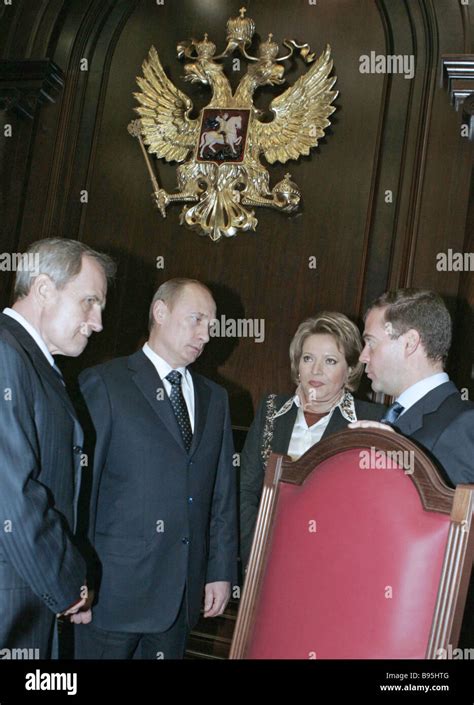 Left To Right Constitutional Court President Valery Zorkin Russian