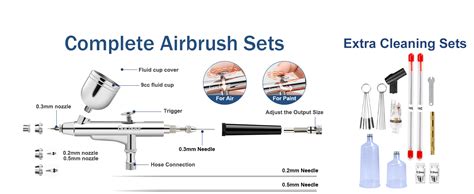 Gocheer Upgraded Psi Airbrush Kit Dual Action Multi Function