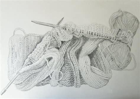 A sketch in time: Knitting & drawing, drawing & knitting