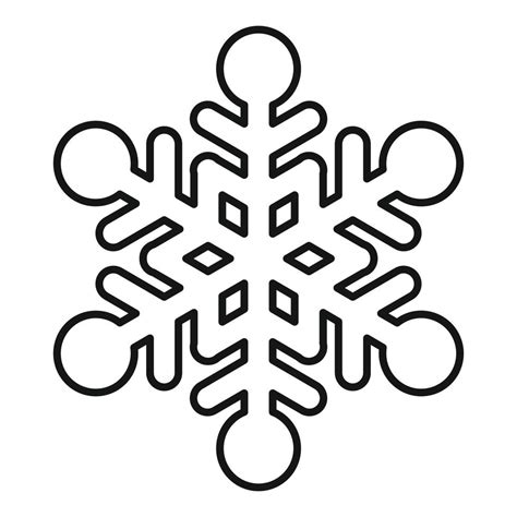 Beautiful Snowflake Icon Outline Style Vector Art At Vecteezy