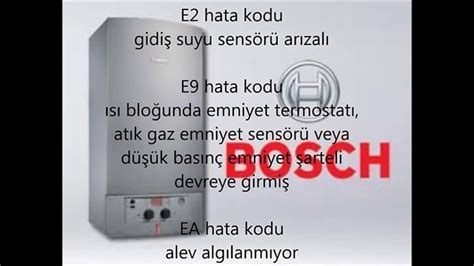 Bosch Kombi Arıza Kodları Güler Kombi Servisi