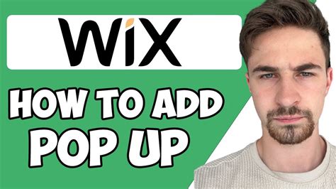 How To Add Pop Up To Wix Website Youtube