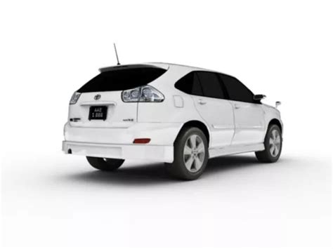 White Toyota Harrier Hybrid Car Free 3d Model - .Max - Open3dModel