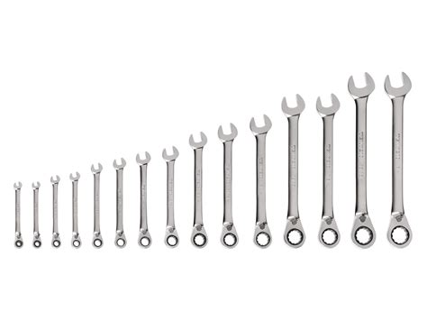 15 Piece Reversible Ratcheting Wrench Set Tekton