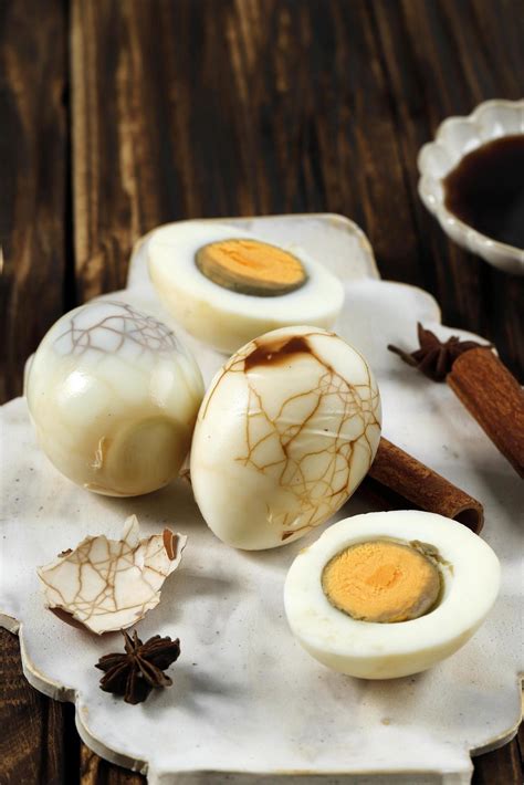 Chinese tea eggs, cha ye dan, black tea boiled eggs in spices 7191448 ...