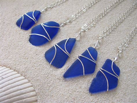 Boston Sea Glass Cobalt Blue Sea Glass Wedding Jewelry