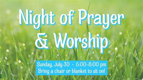 Night Of Prayer And Worship First Congregational Church Of Ossipee