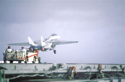 A Fighter Squadron 24 VF 24 F 14A Tomcat Is Launched From The