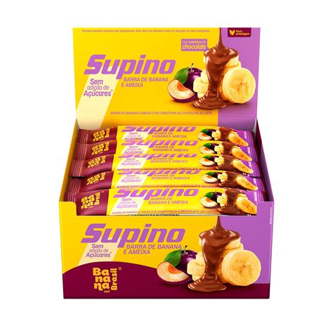 Supino Zero Banana E Ameixa Caixa 20un De 24g Banana Brasil