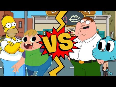 M U G E N Battles Clarence Homer Simpson Vs Peter Griffin Gumball