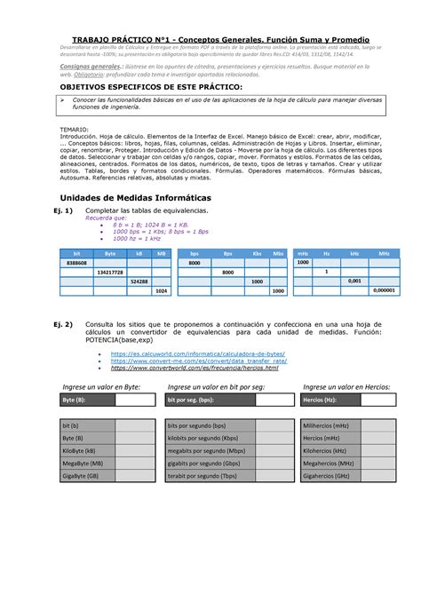 TP1 Conceptos Generales FunciÛn Suma y Promedio Desarrollarse en