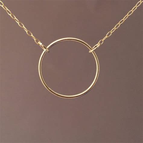 Eternity Circle Gold Fill Necklace Jennifer Shon Jewelry