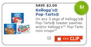 Kellogg's Pop-Tarts Coupon | Save $2 off Three