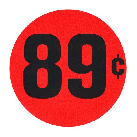 2 For 500 Large Price Point Price Tag Labels 1 12dia Red With Black