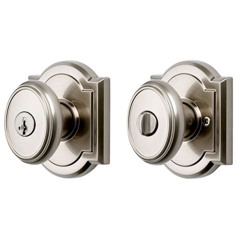 Baldwin Carnaby Satin Nickel Smartkey Keyed Entry Door Knob Single Pack