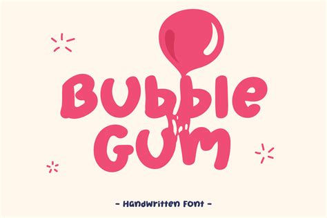 Bubble Gum Font By Wanida Toffy · Creative Fabrica