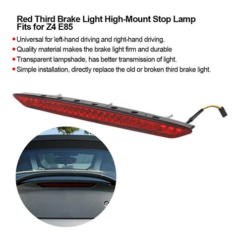 Buy Car Red Third Brake Light High Mount Stop Lamp Fits For Z4 E85