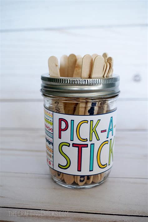 Pick-A-Stick Chore Jar - The Crafting Chicks