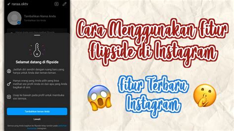 CARA MENGGUNAKAN FITUR FLIPSIDE DI INSTAGRAM YouTube