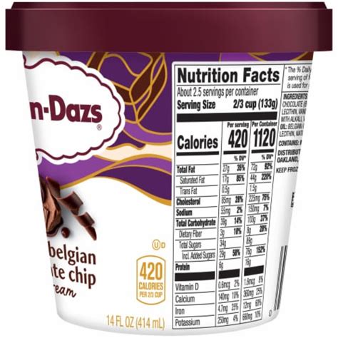 Haagen Dazs Double Belgian Chocolate Chip Ice Cream Fl Oz Smiths