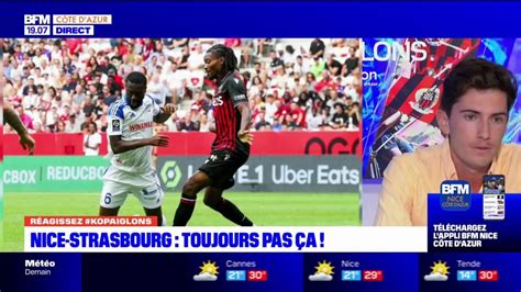 Ligue Retour Sur Le Match Nul Entre Nice Et Strasbourg Dans Kop Aiglons