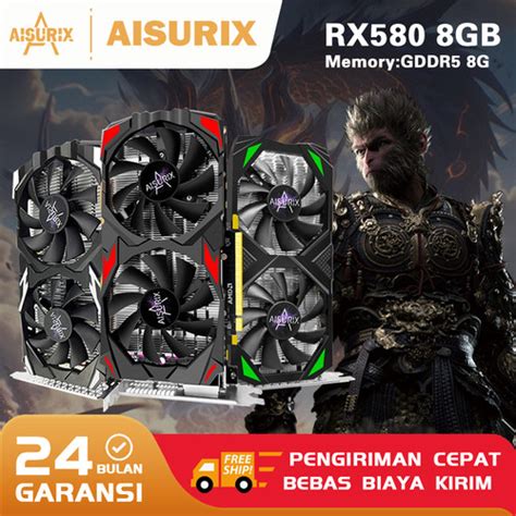 Jual AISURIX VGA RX 580 8GB VGA Card Ddr5 256Bit 2048SP HDMI New PC