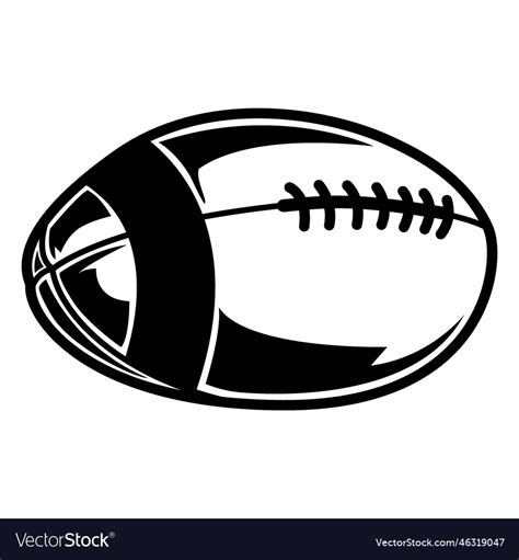 American football ball game high contrast Vector Image