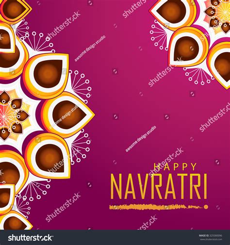 Vector Illustration Beautiful Rangoli Colourful Background Stock Vector (Royalty Free) 325580096 ...