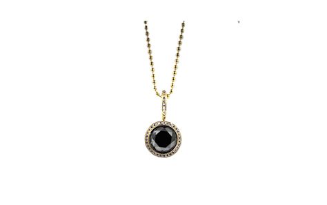 Black Diamond Pendant Necklace - Itay Malkin Jewelry