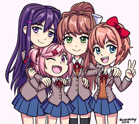 I Drew Some Happy Dokis By Zwimmy Doki Doki Literature Club