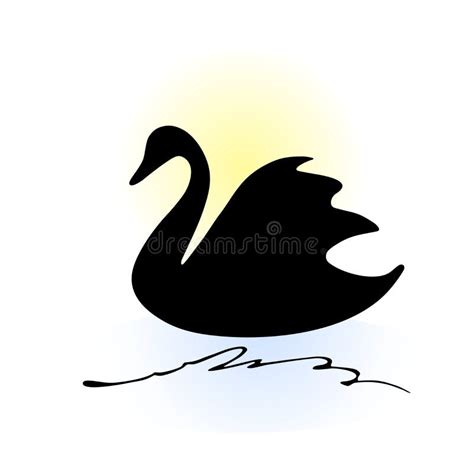 Imagen Vectorial Silueta Cisne Ilustraci N Del Vector Ilustraci N De