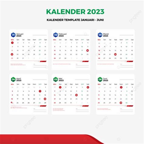 Template Kalender Januari Sampai Juni Kalender Template