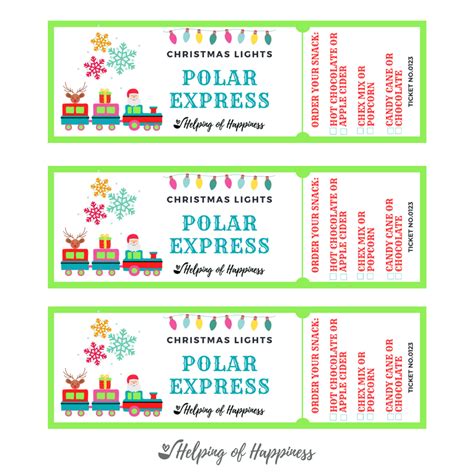 Free Printable Polar Express Tickets Kindergarten Download Free