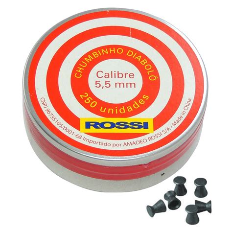 Chumbinho Rossi Diabolô Cal 5 5mm 250 unidades