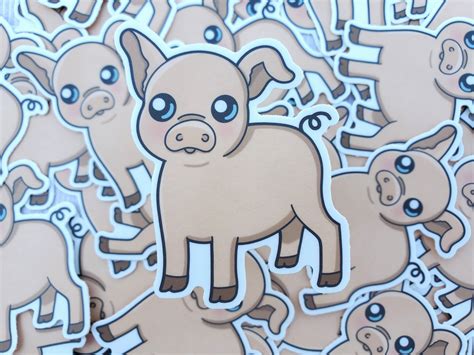 Cute pig sticker : sticker